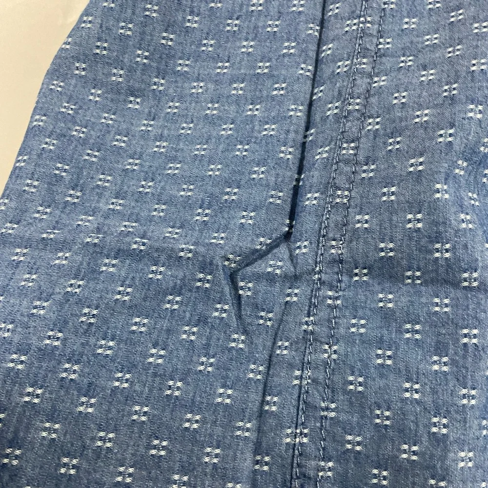 Talbots Womens Blue Textured Buttoned Shirt - Picture 6 of 8